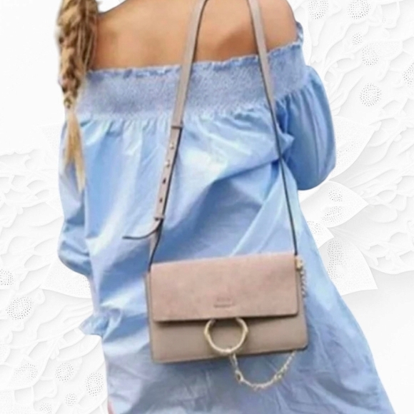 Zara 100% Cotton Off Shoulder Blue Mini Tunic Dress Size XS - Picture 5 of 8